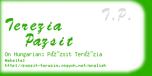 terezia pazsit business card